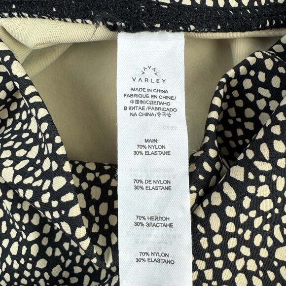 Varley Black Mixed Pebble Print Luna High Rise 7/8 Legging Size Large - Picture 12 of 16